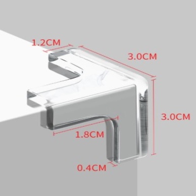 8li Set Silikon Şeffaf Masa Kenarı Koruma Aparatı