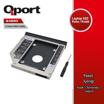 QPORT Q-HDK9 2.5 HDD/SSD UYUMLU CEVIRICI 9.5 OPTIK SATA KIZAK