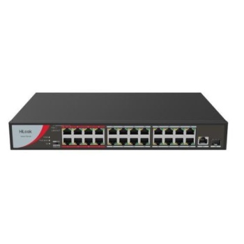HILOOK NS-0326P-230(B) 24XFE+1XGE+1XGE/SFP YONETİLEMEZ 230W POE SWİTCH