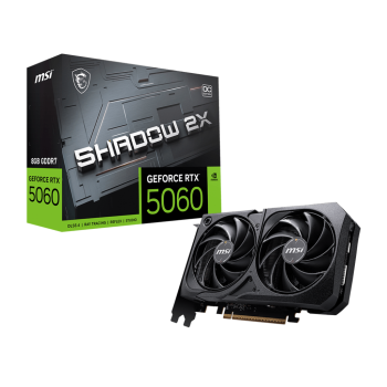 MSI VGA GEFORCE RTX 5060 TI 8G SHADOW 2X OC PLUS RTX5060 TI 8GB GDDR7 128B DX12 PCIE 5.0 X16 (3XDP 1XHDMI)