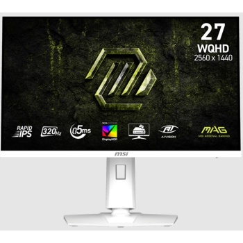 27 MSI MAG 274QRFW X32 0.5MS 320HZ 2K WQHD FLAT RAPID IPS PIVOT BEYAZ GAMING