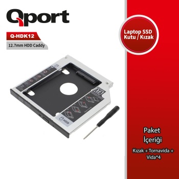 QPORT Q-HDK12 2.5 HDD/SSD UYUMLU CEVIRICI 12.7 KIZAK