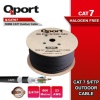 Qport Q-CAT07 S/FTP 23AWG CAT7 500mt LSOH Siyah Full Bakır Kablo