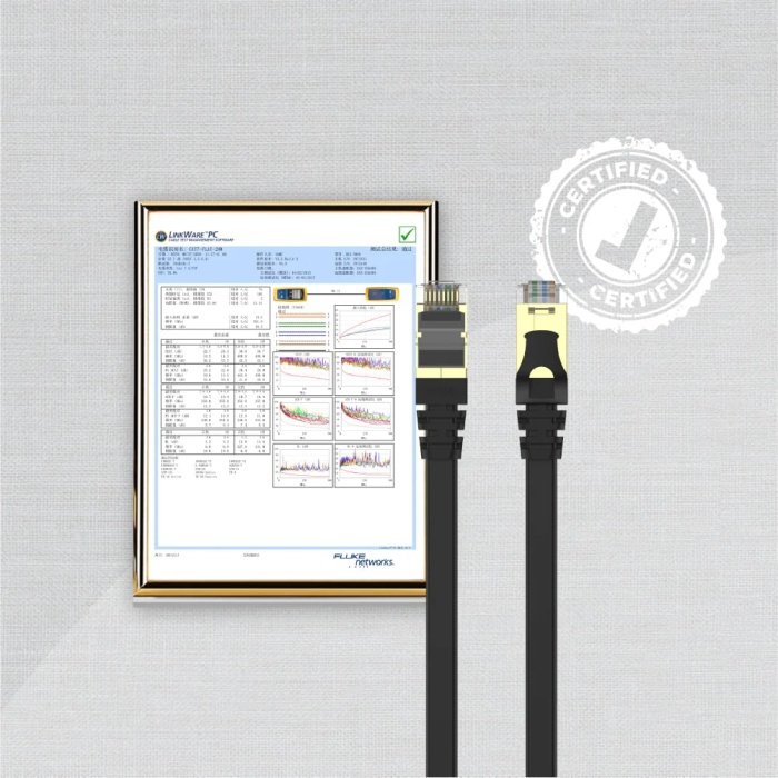 UNITEK CAT7 PATCH KABLO 2MT FLAT (C1897BK-2M)