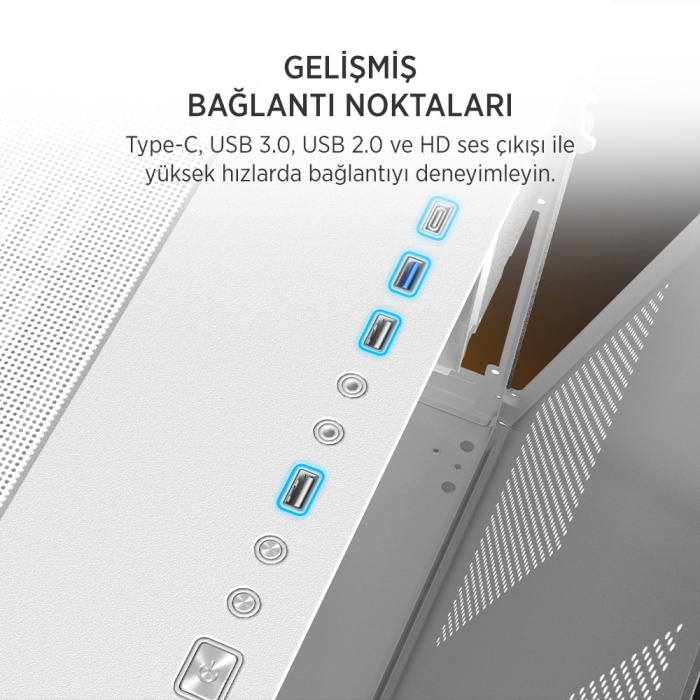 JAMES DONKEY STARK S800 4X ARGB BEYAZ GAMING KASA