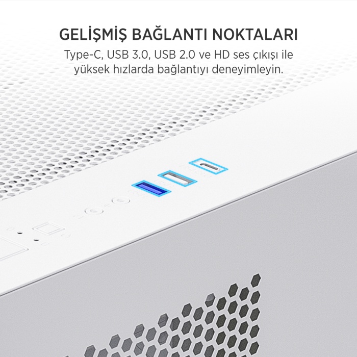 JAMES DONKEY STARK S700 BEYAZ GAMING KASA (NO PSU)
