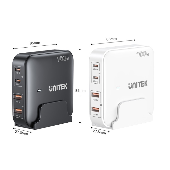 Unitek 100W Masaüstü GAN Şarjİstasyon Beyaz (P1229AWH)