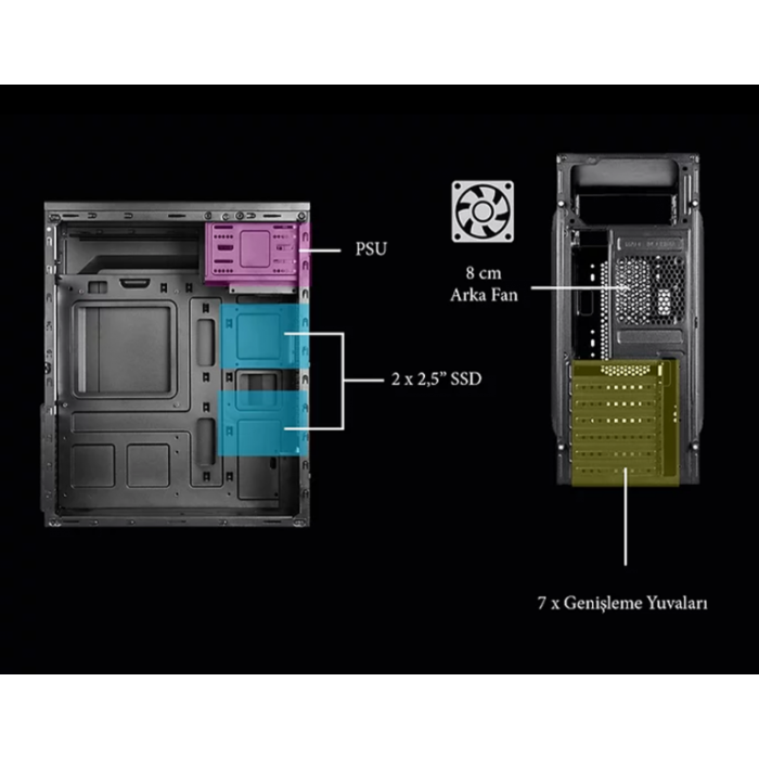 VENTO VS114F 550W MIDI TOWER KASA