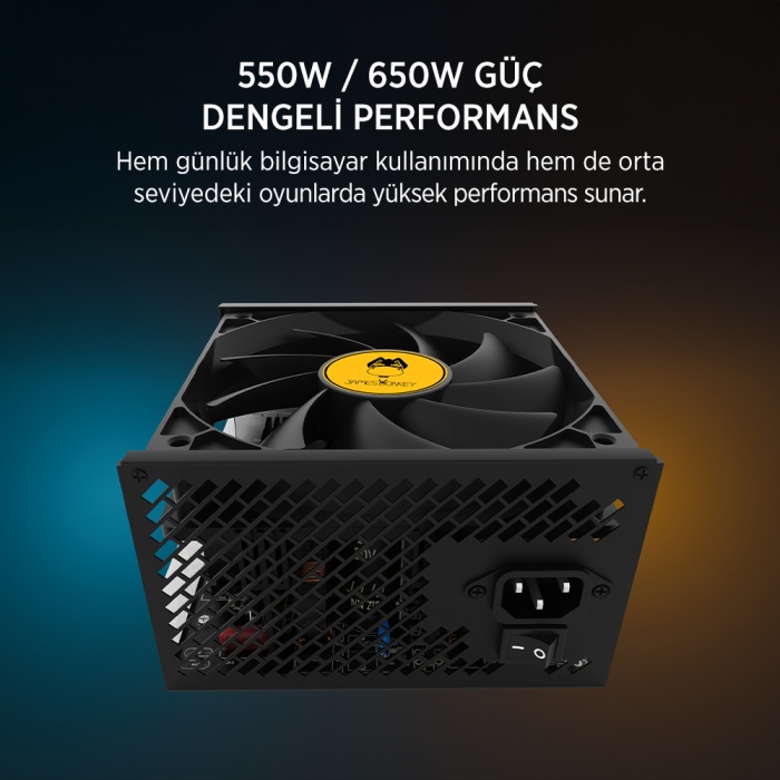 JAMES DONKEY HELIX H800 4XRBW ATX 650W GAMING KASA