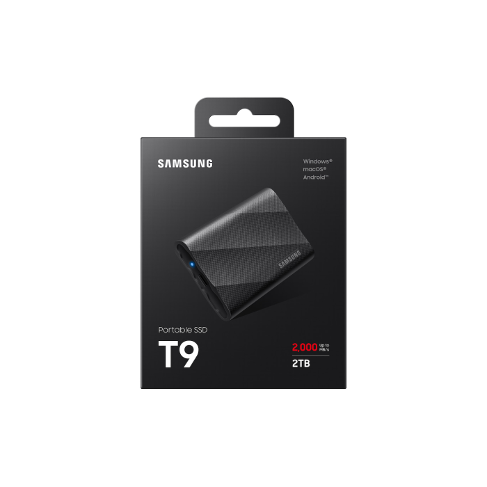 2TB SAMSUNG 2000/1950MB/s USB 3.2 GEN 2X2 TAŞINABİLİR T9 MU-PG2T0B/WW