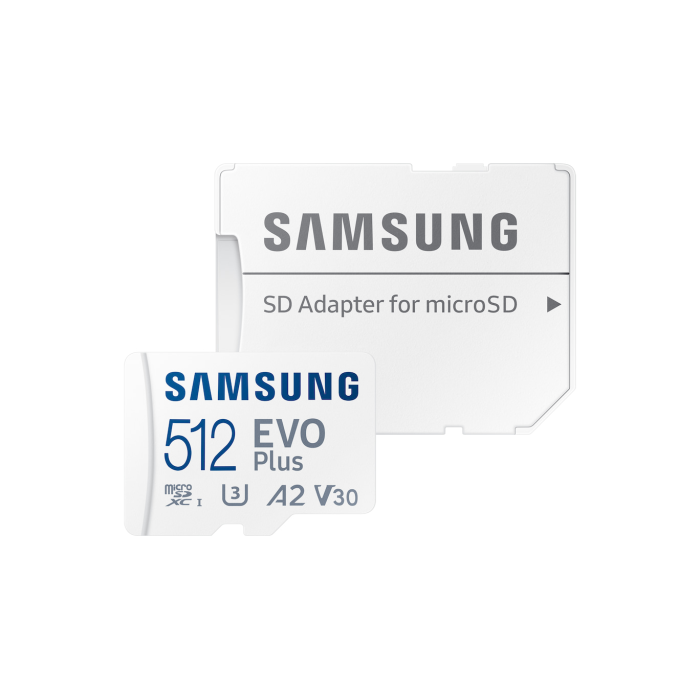 512GB SAMSUNG EVO PLUS MICROSDXC UHS-I U3 V30 A2 160MB/s MB-MC512SA/TR