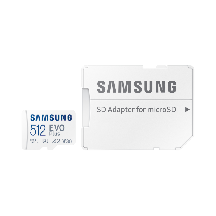 512GB SAMSUNG EVO PLUS MICROSDXC UHS-I U3 V30 A2 160MB/s MB-MC512SA/TR