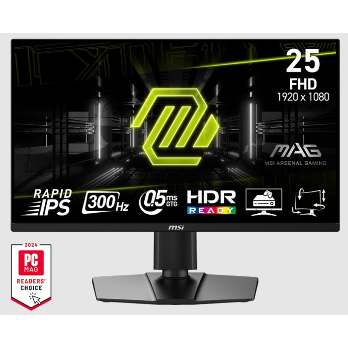 24.5 MSI MAG 255PXF 0.5MS 300HZ GTG FHD FLAT IPS