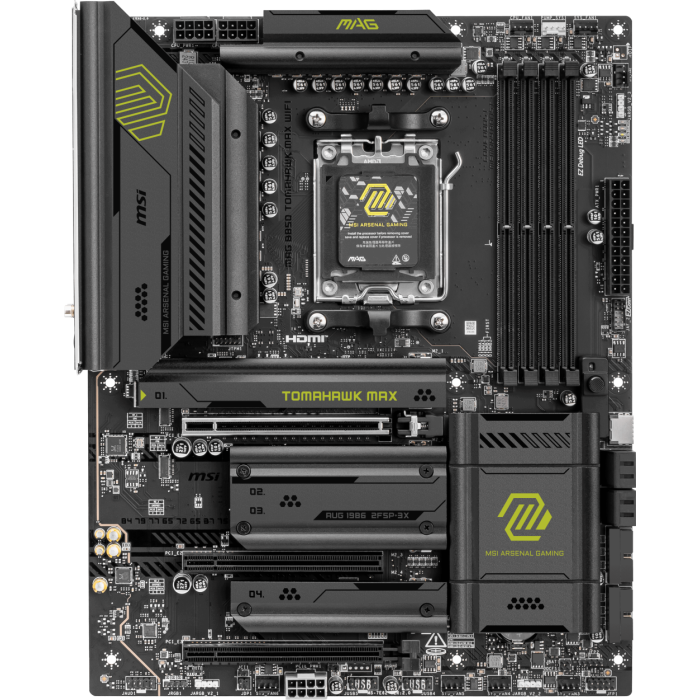 MSI MAG B850 TOMAHAWK MAX WIFI AM5 DDR5 8400MHZ(OC) HDMI 4x M.2 USB 10Gbs 5G LAN WI-FI 7 ATX