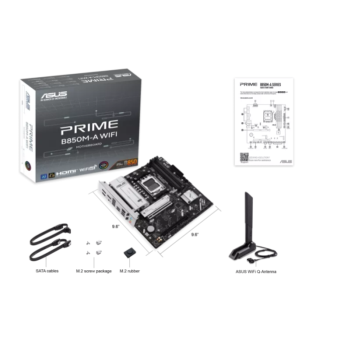 ASUS PRIME B850M-A WIFI AMD AM5 DDR5 ANAKART