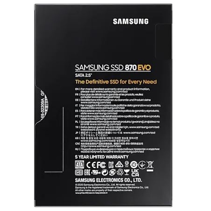 1TB SAMSUNG 870 560/530MB/s EVO MZ-77E1T0BW SSD (Resmi Distribütör Garantili)
