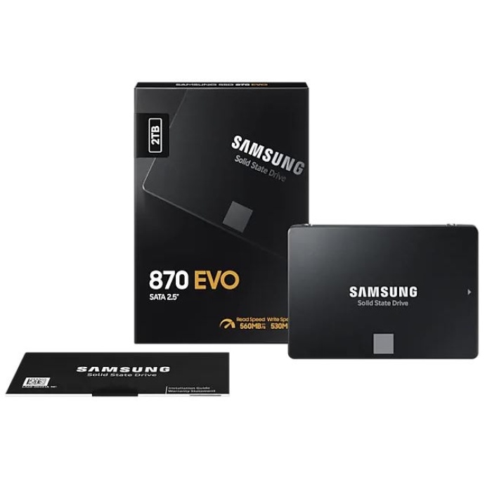2TB SAMSUNG 870 EVO 560/530MB/s MZ-77E2T0BW SSD (Resmi Distribütör Garantili)