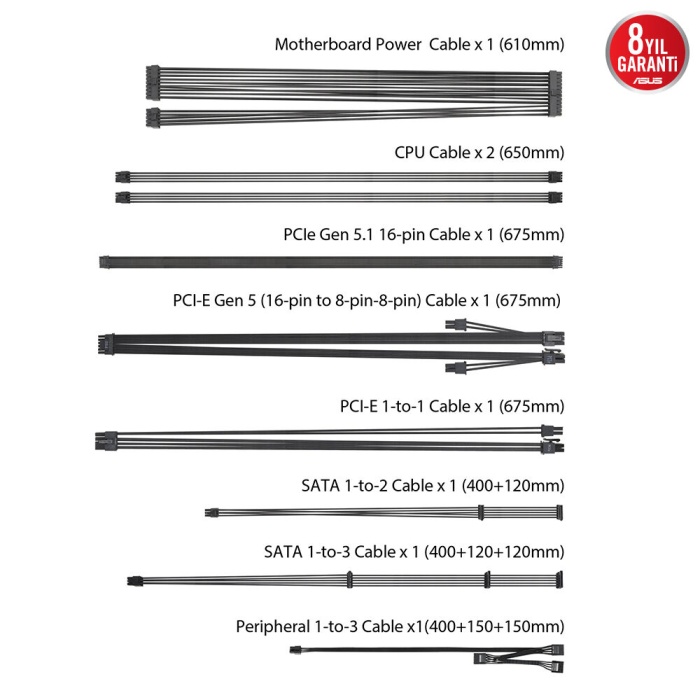 ASUS PRIME AP-850G 80+ GOLD 850W PCIe 5.1 ATX 3.1