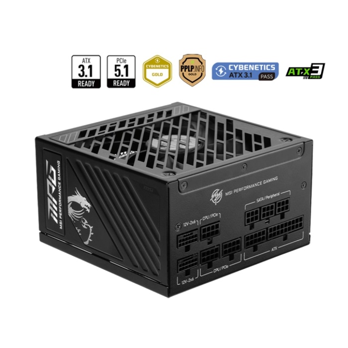 MSI MPG A1000GS PCIE5 1000W 80+ GOLD  FULL MODULER