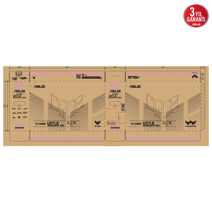 24.5 ASUS TUF GAMING VG259QM5A 0.3MS 240HZ  MONITOR