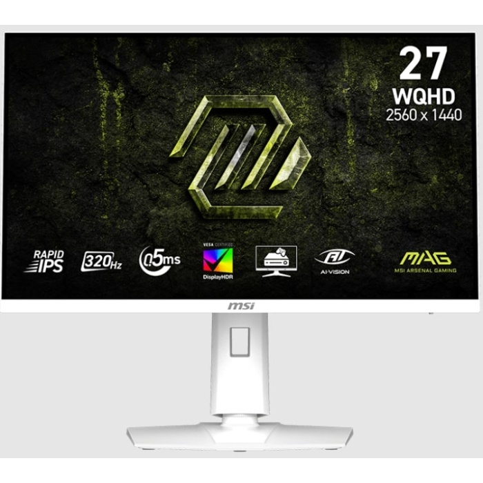 27 MSI MAG 274QRFW X32 0.5MS 320HZ 2K WQHD FLAT RAPID IPS PIVOT BEYAZ GAMING