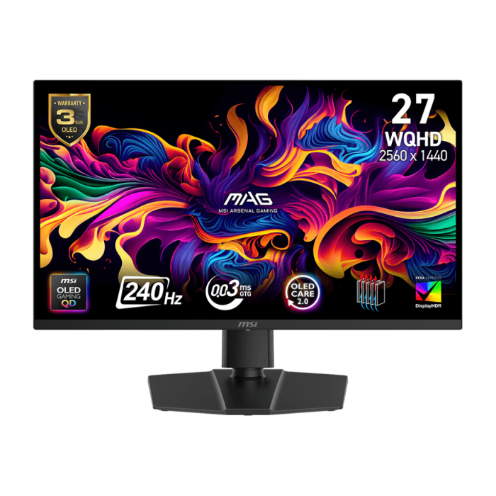 26.5 MSI MAG 273QP QD-OLED X24 0.03MS 240HZ ADAPTIVE SYNC 2K WQHG GAMING
