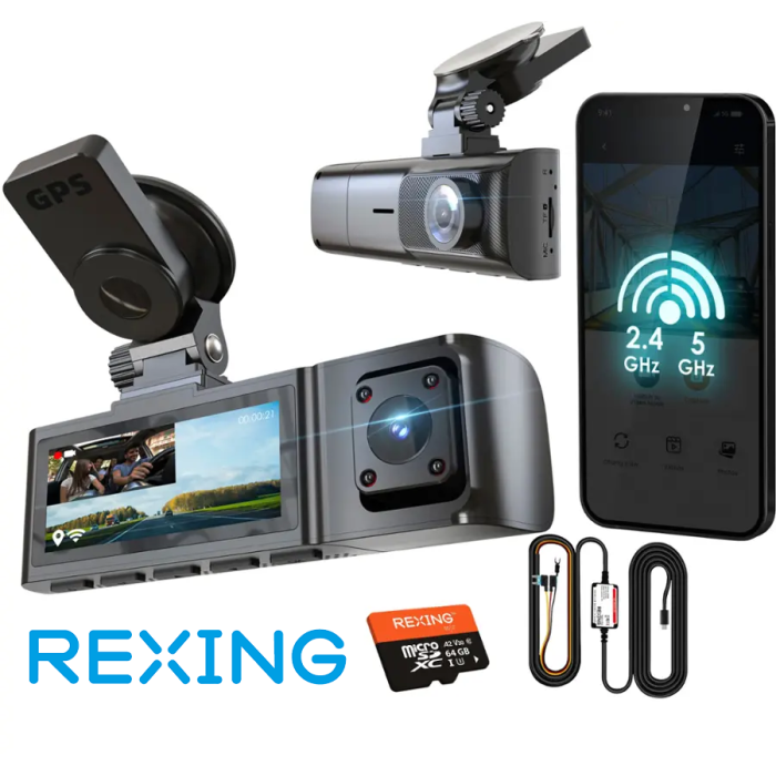 REXING R316 4K GPS WI-FI ARAC KAMERASI + 64GB SD