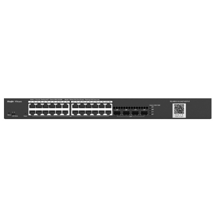 RUİJİE-REYEE RG-NBS3100-24GT4SFP-P 24XGE-4XGE/SFP YÖNETİLEBİLİR 370W POE SWİTCH
