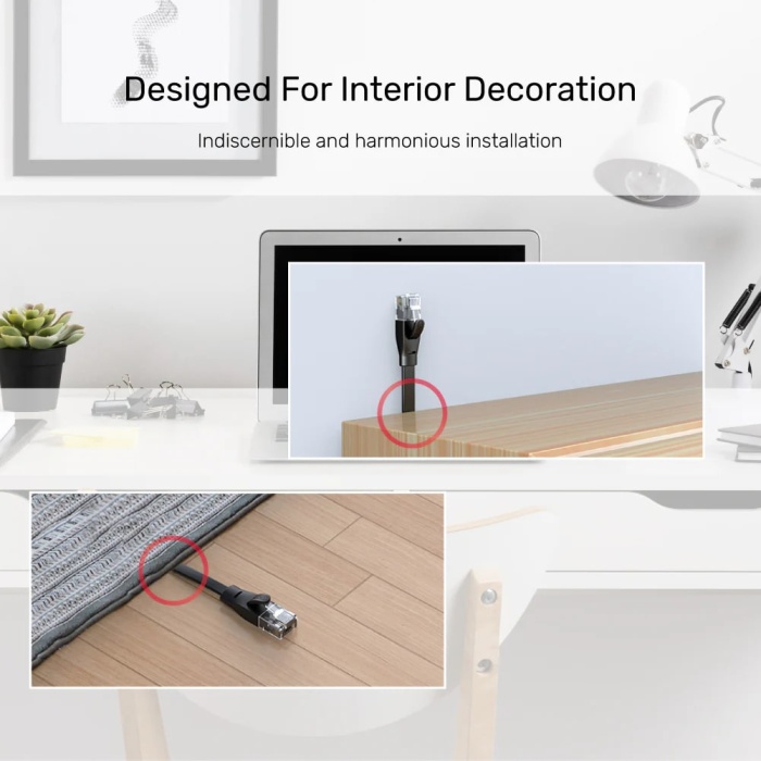 UNITEK CAT6 PATCH KABLO 1MT FLAT (C1809GBK)