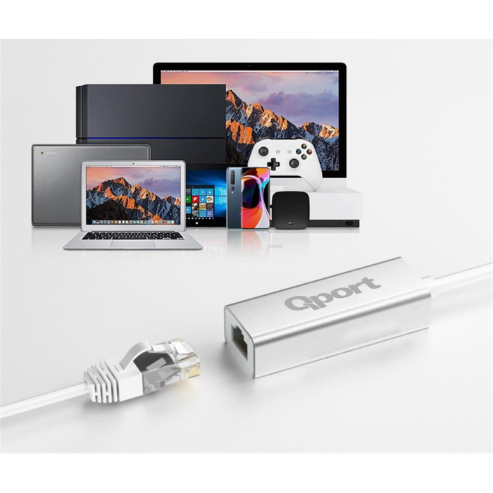 QPORT Q-TR45 TYPE-C TO RJ45 ETHERNET CEVIRICI