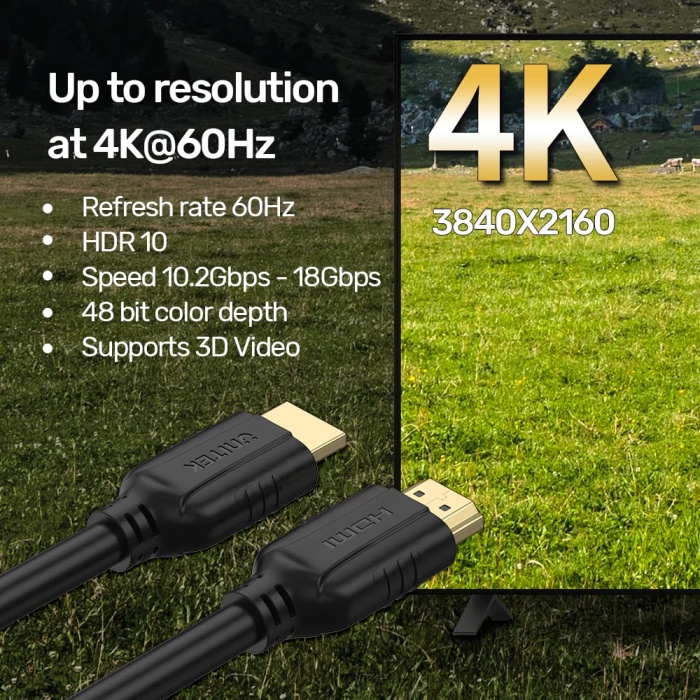 UNITEK HDMI2.0 KABLO 3MT 4K&60Hz (C11079BK-3M)