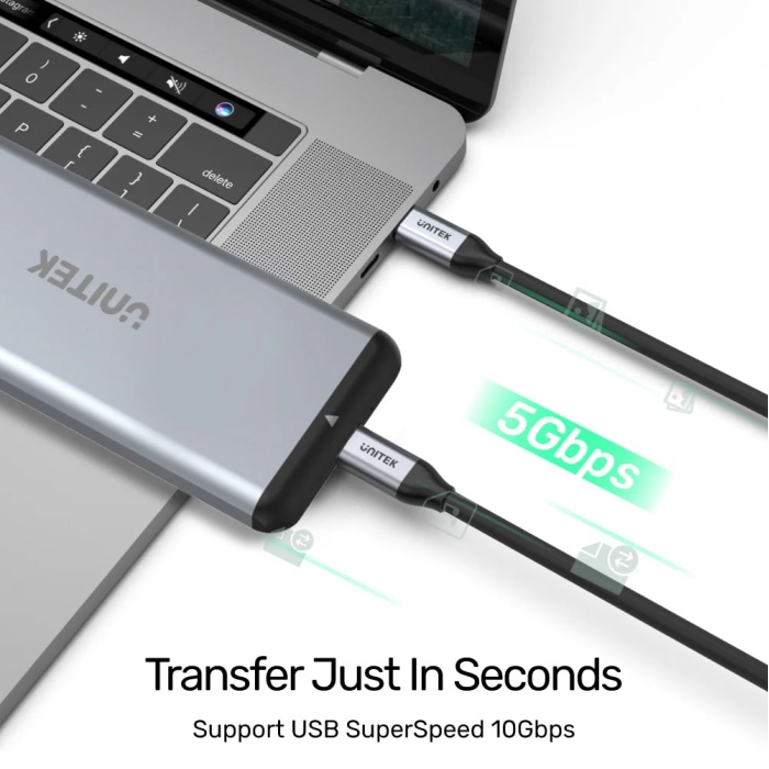 UNITEK USB-C 3.2 KABLO 2MT 5GBPS 4K (C14091ABK)