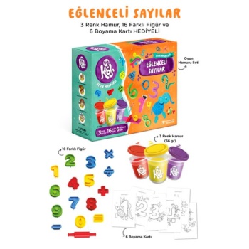 Eğlenceli Sayılar Oyun Hamuru Seti (25 Parça - 356 Gr)