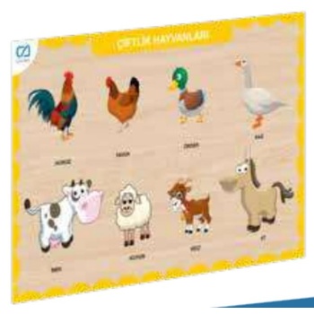 Ahşap Çiftlik Hayvanları Eğitici Set