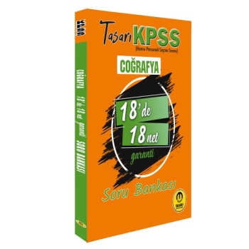 Tasarı KPSS Coğrafya 18de 18 Net Soru Bankası