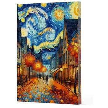 Van Gogh 3 - Sokak Çizgili Yan Boyamalı Defter