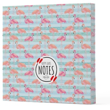 Flamingo 1 - Çizgisiz Yan Boyamalı Defter