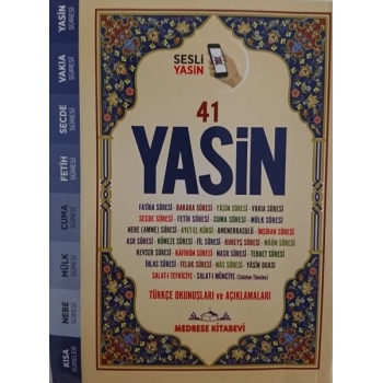 Türkçe Okunuşlu ve Mealli, Sesli 41Yasin-i Şerif (Çanta Boy)
