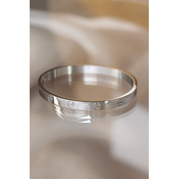 316L Çelik Silver Renk Bilezik - Lisinya