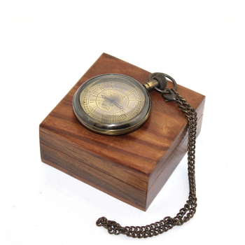 Ahşap Kutulu Pirinç Köstekli Saat 16154 - Lisinya