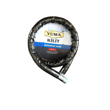 Yuma Ym-752 Motorsiklet Kilidi Anahtarlı Körüklü Siyah ( Boy : 120cm-çap : 22mm ) - Lisinya