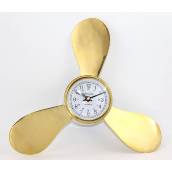 Pirinç Duvara Asmalı Pervane Tasarımı Saat Ksk2057 - Lisinya