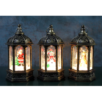 Yılbaşı Temalı Işıklı Kar Küresi Alk3219 - Lisinya