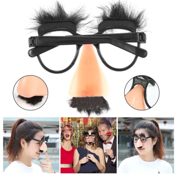 Eğlenceli Kılık Değiştirme Kaş Bıyık Mizah Gözlüğü 9x13 Cm - Lisinya