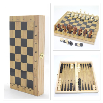 Ahşap Satranç Ve Tavla Seti Alk4241 - Lisinya