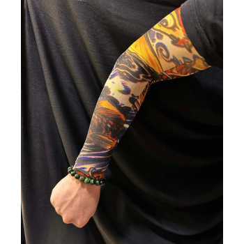 Çorap Dövme Giyilebilir Kol Bacak Dövmesi Likralı 2 Adet Model 27 - Lisinya