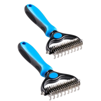 Plastik Saplı Metal Kedi Köpek Bakım Kıtık Tüy Topak Açıcı Tarak 1Adet ( Lisinya )