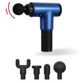 4 Başlıklı 6 Seviye Hız Ayarlı Vurmalı Kas Yoğurmalı Titreşimli Masaj Tabancası Aleti ( Lisinya )