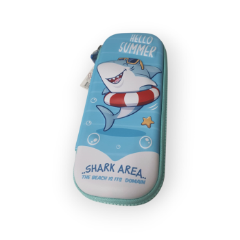 Kalemlik Kutusu Fermuarlı Kabartmalı Balık Desenli