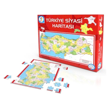 Siyasi Harita Kutulu Puzzle123 Parça
